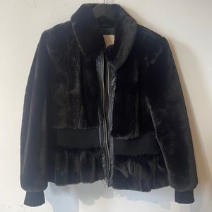Rebecca Taylor Faux Fur Jacket Xl